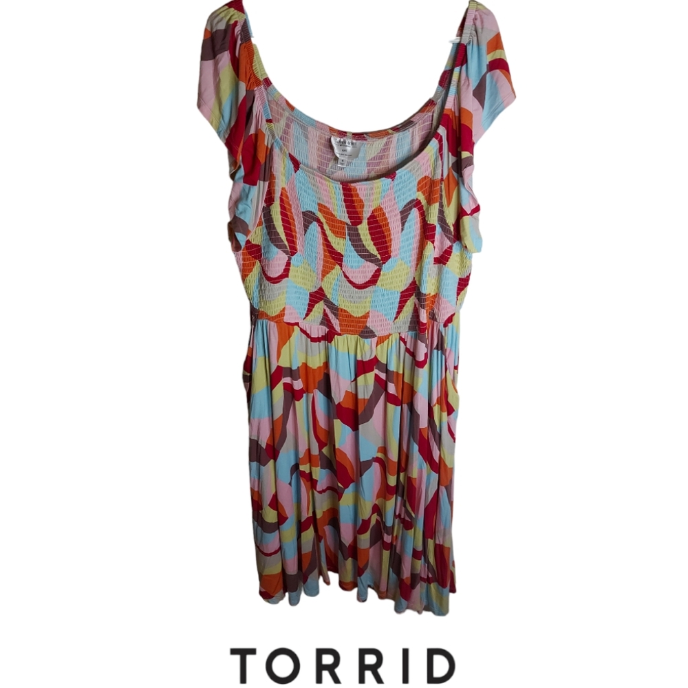 Torrid Super Soft Knit Colorful Dress With Pockets